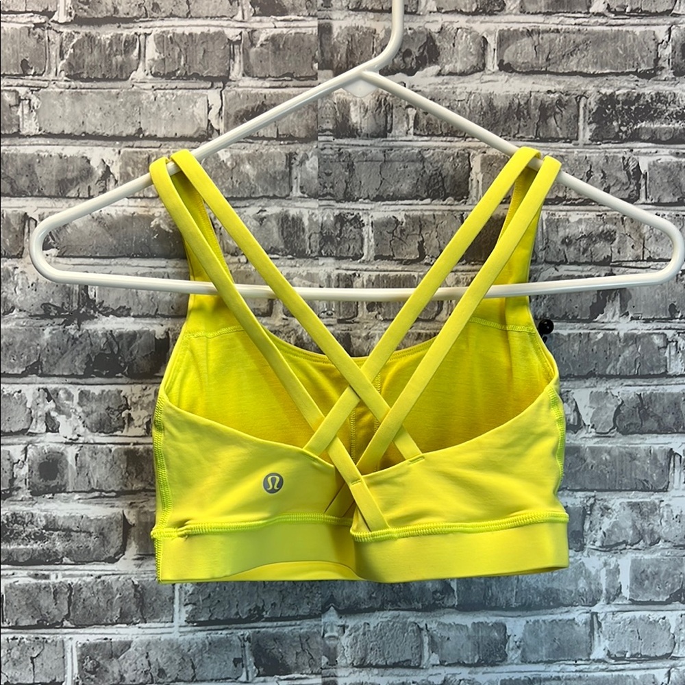 lululemon athletica Yellow Cross-Back Sports Bra - Picture 2 of 8